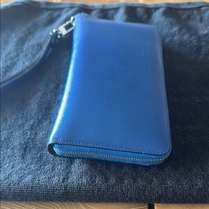 Halogen Blue Wristlet Clutch